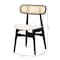 Baxton Studio Tarana Mid-Century Modern Cream Fabric and Black Finished Wood 2-Piece Dining Chair Set 234-2PC-13297-ZORO - alternate 3